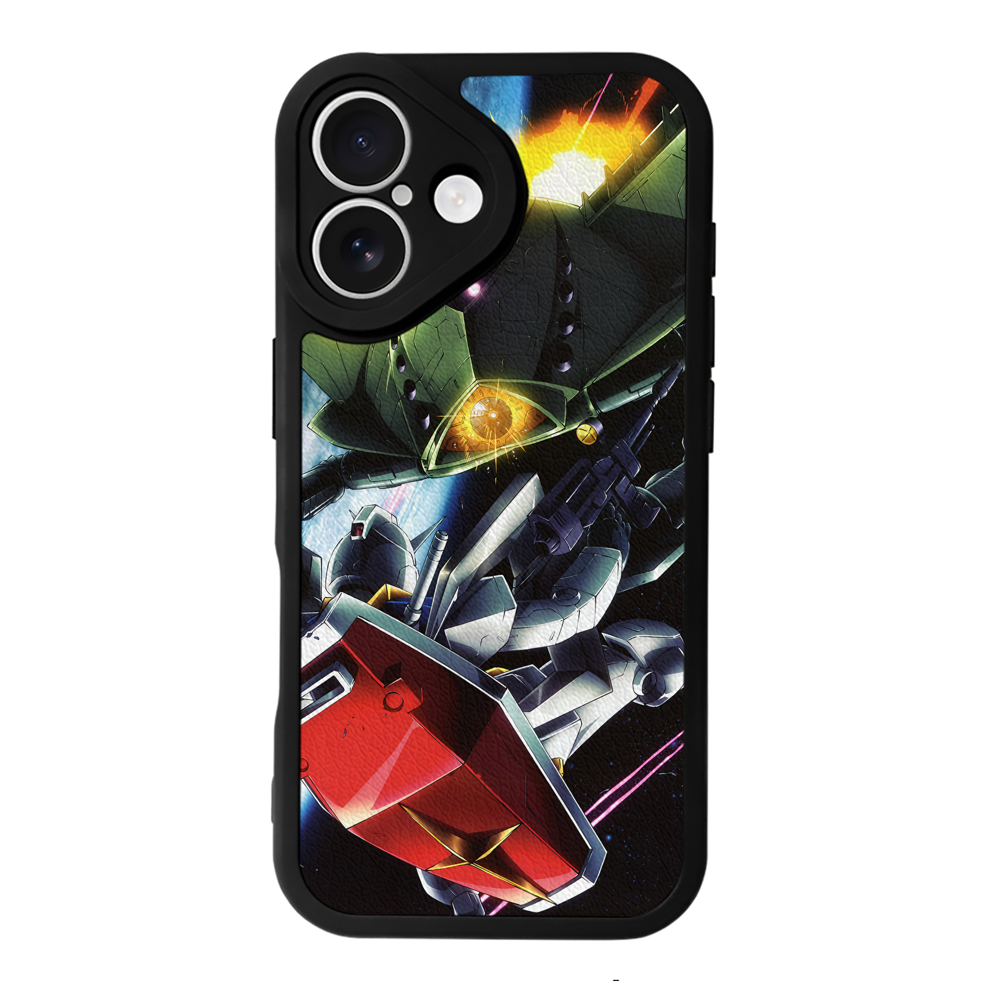 （画像用） 機動戦士ガンダム Mobile Suit Gundam 【iPhone 16シリーズ対応】シリコンスマホケース（レザー調） 材質：シリコン